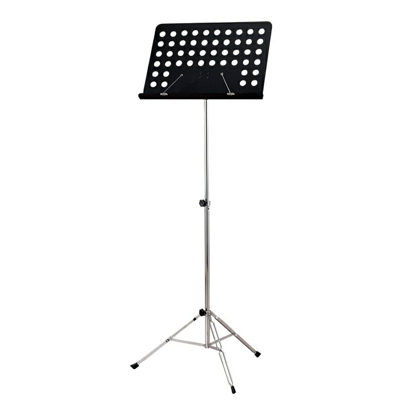 スチール製の安定感ある譜面台です。譜面部と脚部を取り外すことが出来るので、持ち運び、収納に便利に御使用いただけます。オーケストラでの使用は勿論、弾き語り、野外での立奏などにもおすすめの譜面台です。 ? 譜面部サイズ || 475 X 335mm 高さ || 1,270~570mm 重量 || 約2.5kg 生産国 || 台湾 パッケージサイズ || 85 x 355 x 595 mm パッケージ重量 || 3kg ※こちらの製品はお取り寄せとなります。 メーカーに在庫があれば2-3営業日ほどで入荷致しますが、もし在庫切れの場合は別途納期をご案内致します。 ご注文前の在庫確認、納期確認はお気軽にお問い合わせ下さい。