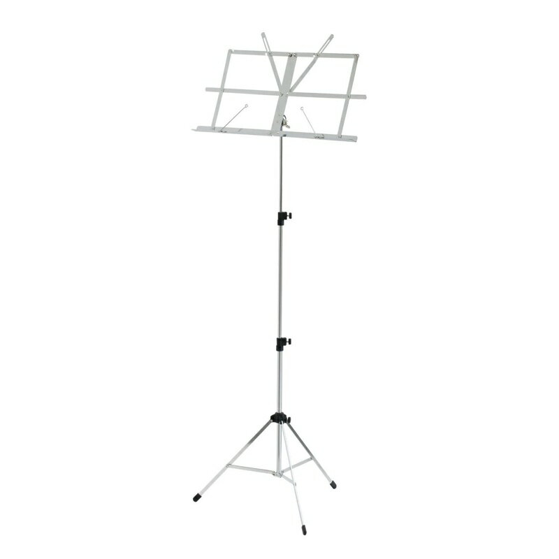 クローム ロングセラーの折り畳み式クローム譜面台。重量は1.05Kgと非常に軽量。 吹奏楽、レッスン、音楽発表会、ストリートライブなど様々な現場でご使用頂けます。 持ち運びに便利なキャリングバッグ付属。楽器演奏には欠かせないアイテムです。 材質 || 鉄 / クロムメッキ 譜面部 サイズ || 幅 508mm X 高さ 231mm 高さ || 高さ 最高 1,040mm、最少 455mm パイプ 径 || 13.5mm / 11mm / 8.5mm 収納時の長さ || 430mm 付属品 || 携帯用バッグ 重量 || 1.05Kg 生産国 || 台湾 パッケージサイズ || 77 x 440 x 56 mm パッケージ重量 || 1.1kg ※こちらの製品はお取り寄せとなります。 メーカーに在庫があれば2-3営業日ほどで入荷致しますが、もし在庫切れの場合は別途納期をご案内致します。 ご注文前の在庫確認、納期確認はお気軽にお問い合わせ下さい。