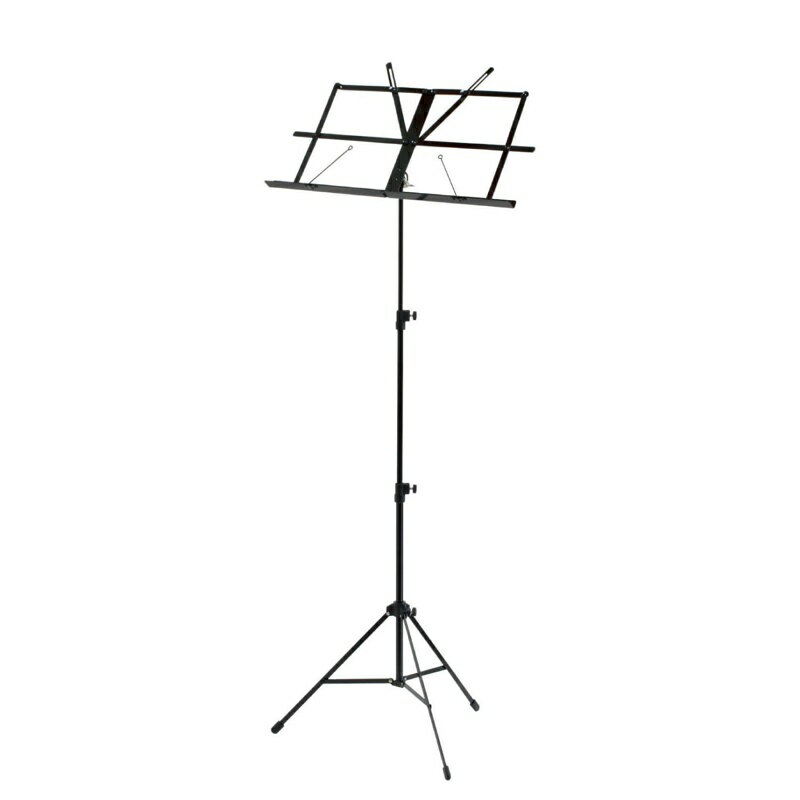 黒色焼付塗装の ロングセラーの折り畳み式黒色焼付塗装の譜面台。重量は1.05Kgと非常に軽量。 吹奏楽、レッスン、音楽発表会、ストリートライブなど様々な現場でご使用頂けます。 持ち運びに便利なキャリングバッグ付属。楽器演奏には欠かせないアイテムです。 材質 || 鉄 / 黒色塗装 譜面部 サイズ || 幅 508mm X 高さ 231mm 高さ || 高さ 最高 1,040mm、最少 455mm パイプ 径 || 13.5mm / 11mm / 8.5mm 収納時の長さ || 430mm 付属品 || 携帯用バッグ 重量 || 1.05Kg 生産国 || 台湾 ※こちらの製品はお取り寄せとなります。 メーカーに在庫があれば2-3営業日ほどで入荷致しますが、もし在庫切れの場合は別途納期をご案内致します。 ご注文前の在庫確認、納期確認はお気軽にお問い合わせ下さい。