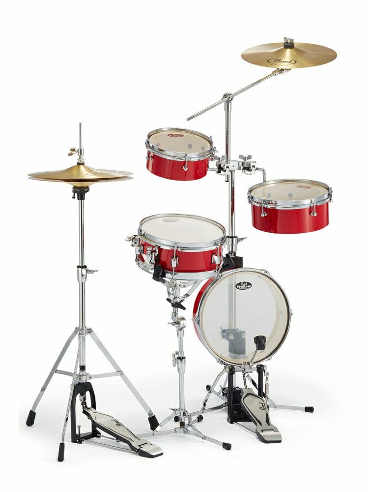 Pearl パール コンパクト ドラムセット リズムトラベラーライト RT-5124N Rhythm Traveler Light #94 キャンディアップルレッド 持ち運び 便利 野外 ストリート 1