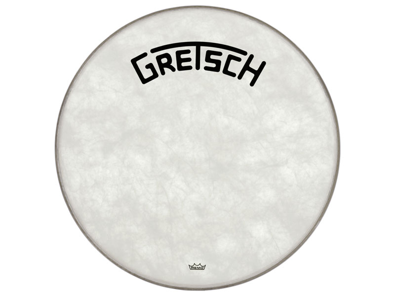 GRETSCH DRUMS グレッチ ドラム 18インチ ファイバースキン ブロードキャスター ロゴ バスドラム用 ヘッド GRDHFS18B ドラムヘッド