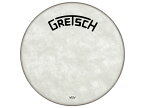 GRETSCH DRUMS グレッチ ドラム 18インチ ファイバースキン ブロードキャスター ロゴ バスドラム用 ヘッド GRDHFS18B ドラムヘッド