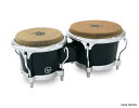 LP ボンゴ LP200XF-BK / LP Fiberglass Bongos, Comfort Curve II Rims, Chrome Hardware