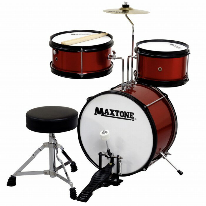 MAXTONE マックストーン キッズ用 ドラムセット レッド RED 赤色 こどもサイズ ジュニアドラムセット MX-60 子供用