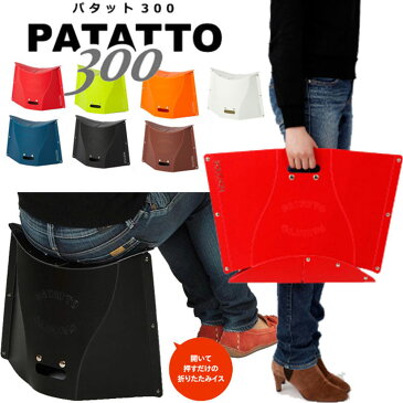 携帯折りたたみチェア PATATTO パタット300 （高さ30cm）【携帯 折りたたみ 収納 イス 椅子 アウトドア 運動会 花見 BBQ レジャー インドア リビング 玄関 オットマン イケックス】