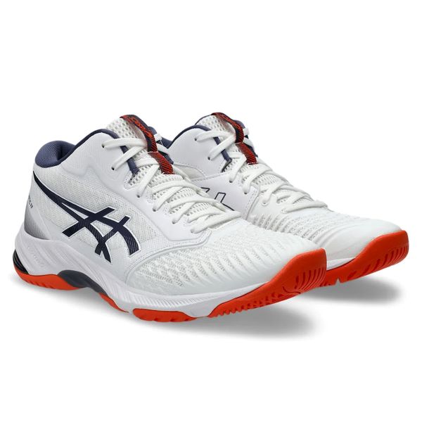 アシックス (asics) バレーボール シューズ NETBURNER BALLISTIC FF MT3 ユニセックス ホワイトオレンジ 1053A056-105