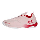 【期間限定!マルチバッグプレゼント】ヒュンメル (hummel) ハンドボール インドアシューズ レジェンドフライ6.0 ピンク×レッド ワイドラスト 軽量 H...