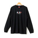 アルスト (ALST) バレーボール 長袖プラクティスシャツ ロンT 長袖Tシャツ STICKERS ブラック×ミント VB25TS15-BLKMINT|詳細画像