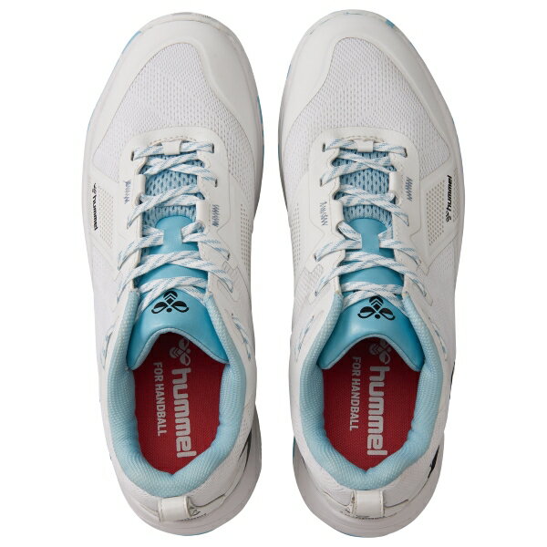 ヒュンメル (hummel) ハンドボールシューズ KOMET POWER 3.0 コメットパワー3.0 ホワイト×ミントグリーン トップモデル HAS8043-1054