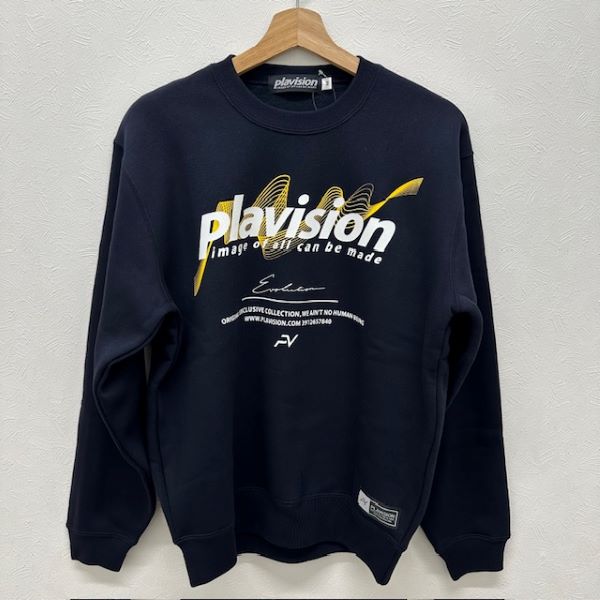 プラヴィジョン (plavision) ハンドボール トレーナー スウェット 長袖 裏起毛 ネイビー PLA25FW-4-NAV..