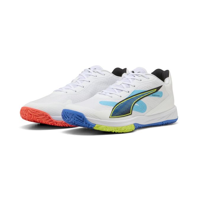 プーマ (PUMA) ハンドボールシューズ アクセラレート ターボ4 Game On ホワイトレッドブルー ユニセックス 10888801 左右カラー違い