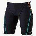 スピード (Speedo) 競泳 練習用水着 プッシュアップターンズジャマー ジュニア (25ss) グリーン×オレンジ 140 STB62301-GO 店頭展...