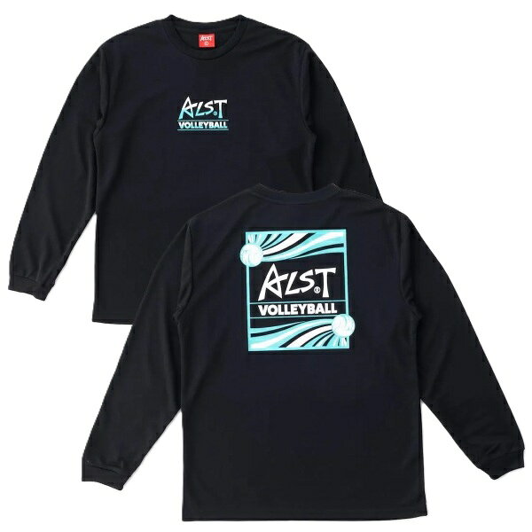 アルスト ALST バレーボール 長袖 プラクティスシャツ ロンT 長袖Tシャツ 長袖ドライTシャツ WAVE VB26TS20 BK ブラック 26aw