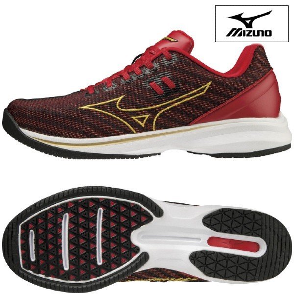 【あす楽対応】MIZUNO (ミズノ) 一般野球 トレーニングシューズ トレシュー ミズノプロ ウエーブ ライトレボラン プロ (22ss) レッド×ゴールド 11GT220162【SS2312】 1