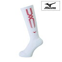 【あす楽対応】MIZUNO (ミズノ) バレーボール ロングソックス 靴下 (2018ss) ホワイト×レッド V2MX801076