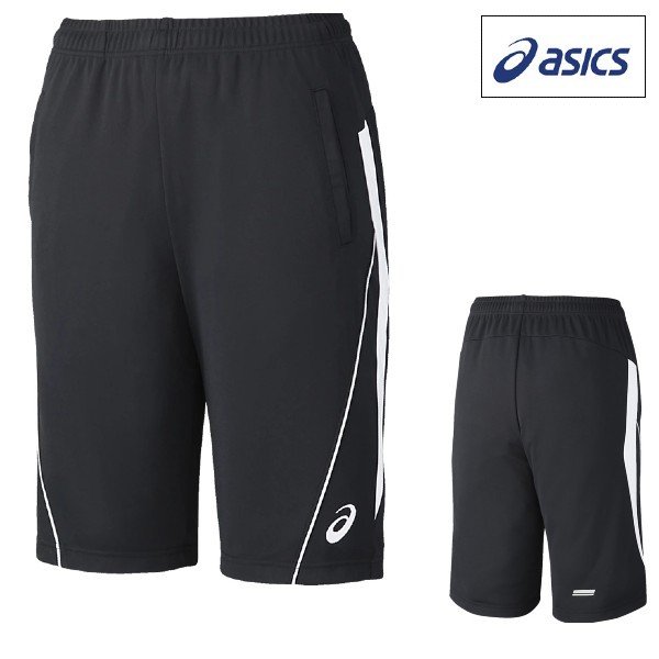 【あす楽対応】asics (アシックス) バレーボール ASQR4トレーニングハーフパンツ ブラック×ホワイト ショートパンツ 短パン XAT244-9001