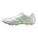 ミズノ (MIZUNO) サッカー スパイク モナルシーダNEO III WIDE ELITE ユニセックス (24ss) ホワイト×グリーン 3E相当 P1G...