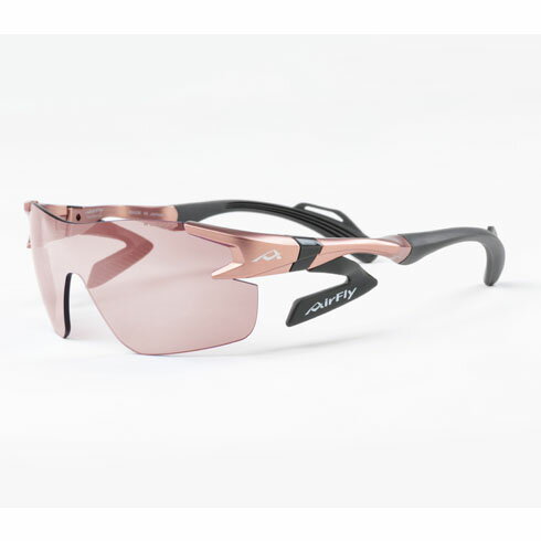 エアフライ（Air Fly）サングラス ランニング ゴルフ サイクリング 自転車 大人 子供 ジュニア対応可 ピンク 女性向け 鼻パッドなし 紫外線カット率99%以上 AF302C4SP【SS2403】