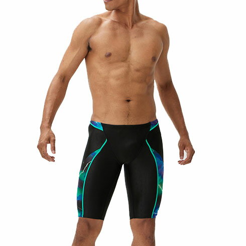 speedo スピード 競泳水着 フレックスシグマカイジャマー メンズ 23ss ブラック アクアリウム FINA承認モデル スパッツ 膝上 肌擦れ軽減 SC62307F-AQ 店頭展示品 箱なし 返品交換不可【SS2406】