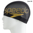 speedo (スピード) 水泳 スイムキャップ ビッグスタックメッシュキャップ ブラック ゴールド 公式大会使用不可 SD98C73-GD【SS2312】【SS2506】(4)