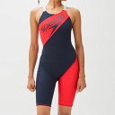 speedo (スピード) レディース水着 練習用 トレーニング用 パネルフリージリーターンズニースキン ネイビー×レッド 水泳 女子 ウィメンズ STW123...