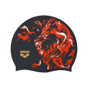 アリーナ (arena) 水泳 競泳 スイミング スイムキャップ 水泳帽 帽子 公式大会可 シリコンキャップ arena INDOMITUS (25aw) ブラック×レッド AS5FSCS1U-BKRD【世界水泳】(4)