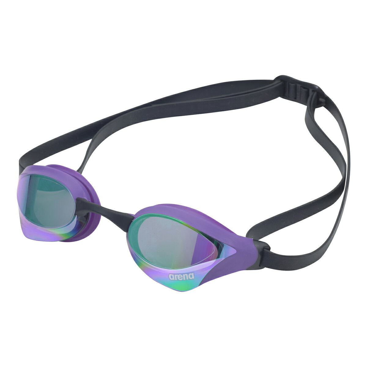 アリーナ arena 水泳 競泳用 ゴーグル WA承認 公式大会可 コブラコア COBRA COREレーシングゴーグル ミラーレンズ (25aw) エメラルド×パープル AS5SGG04U-EMPP