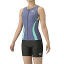 アリーナ (arena) 水泳 フィットネス用水着 フィットネスセパレート カバーバック ミドルレッグ 差し込みパッド レディース (25aw) ブルー×エメラルド S-XO AS5SWF41L-BLEM 返品交換不可