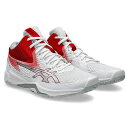 【決算特別価格】アシックス (asics) バレーボールシューズ トレーニングシューズ V-SWIFT FF MT 4 ホワイト×レッド 22.5-23.0cm...