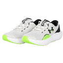 アンダーアーマー (underarmour) ランニングシューズ UAチャージド サージ4 メンズ ホワイト×グリーン×ブラック 25.5-29.0cm D相当 3027000-109