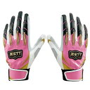 【決算特別価格】ゼット (ZETT) 野球 プロステイタス バッティンググローブ 手袋 打撃用 両手用 母の日限定モデル (24ss) ピンク×ブラック L B...