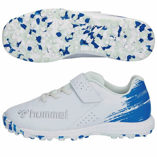 ヒュンメル (hummel) サッカー トレーニングシューズ トレシュー プリアモーレ6アルファ VTF Jr. ジュニア ホワイトxブルー 17.0-21.0cm HJS2135-1075