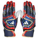 【決算特別価格】アディダス (adidas) 野球 バッティンググローブ 打撃用手袋 TOP2 両手用 ネイビー×ゴールド サイズS-L LBG304-2982