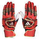 アディダス (adidas) 野球 バッティンググローブ 打撃用手袋 TOP2 両手用 レッド×ゴールド サイズS-L LBG304-6482【KS】【SALE】