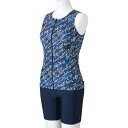 ミズノ (MIZUNO) 水泳 スイム フィットネス用水着 セパレーツ ボタン付き 大きいサイズ (25ss) ネイビー 4XL N2JGC89314(4)