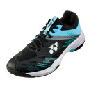 ヨネックス (Yonex) バドミントンシューズ パワークッションカスケードアクセルワイド ブラック×アイスブルー 26.5cm 4E ローカット SHBCA1...
