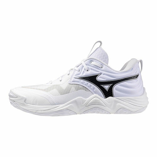 ミズノ (MIZUNO) バレーボールシューズ ウエーブモーメンタム エリート WIDE ワイド ユニセックス (25aw) ホワイトxブラック 23.0-28.5cm 3E V1GA251351