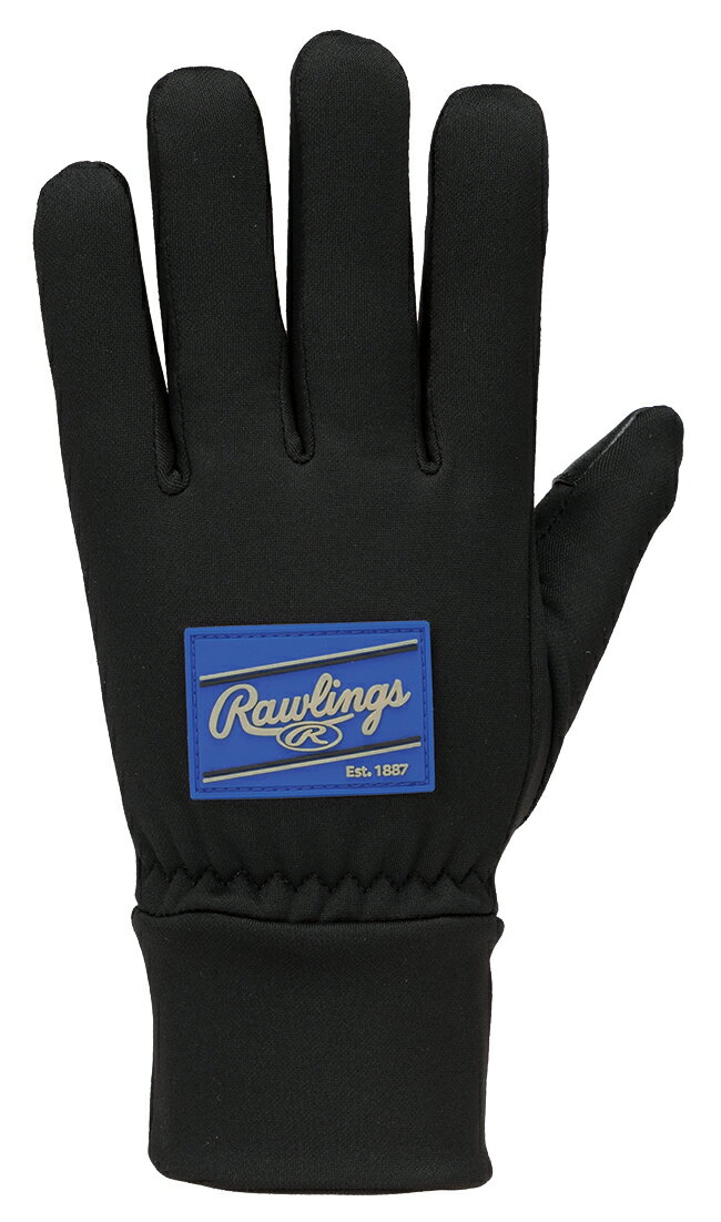 ローリングス (Rawlings) 野球 小物 アクセサリー 防寒手袋 フリースグローブ (25aw) ブラック×ロイヤ..
