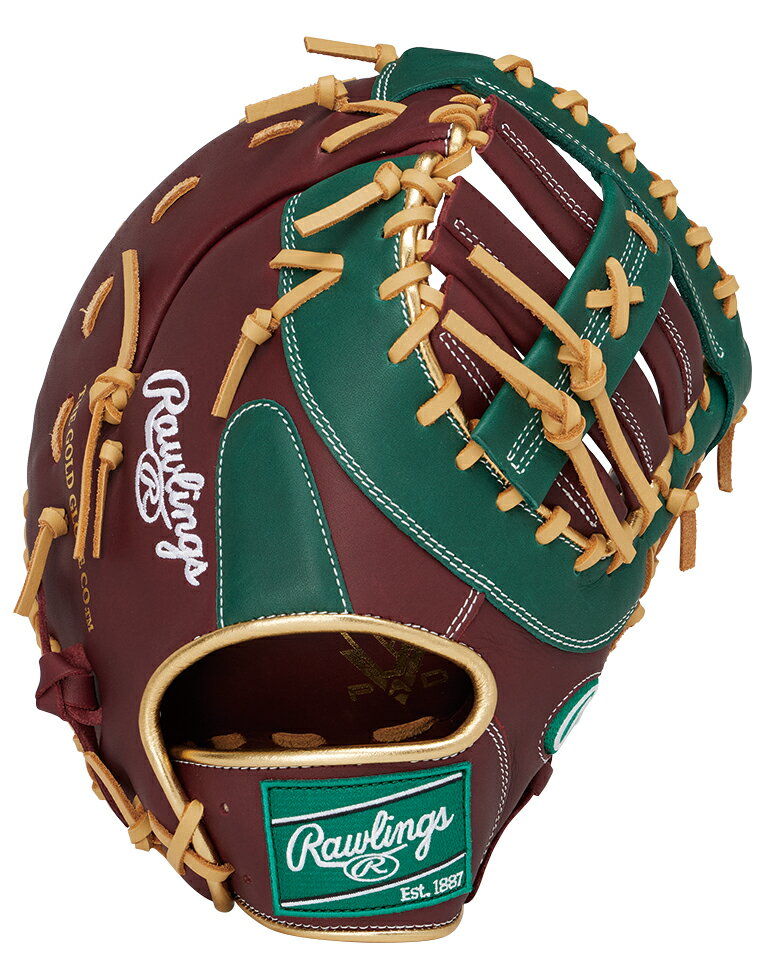 ローリングス (Rawlings) 一般野球 軟式用グローブ グラブ HYPER TECH COLOR SYNC ハイパーテックカラーシンク 一塁手用 ファーストミット (25aw) シェリー×Dグリーン サイズ11.75 GR5FHTCM53-SHDGRN