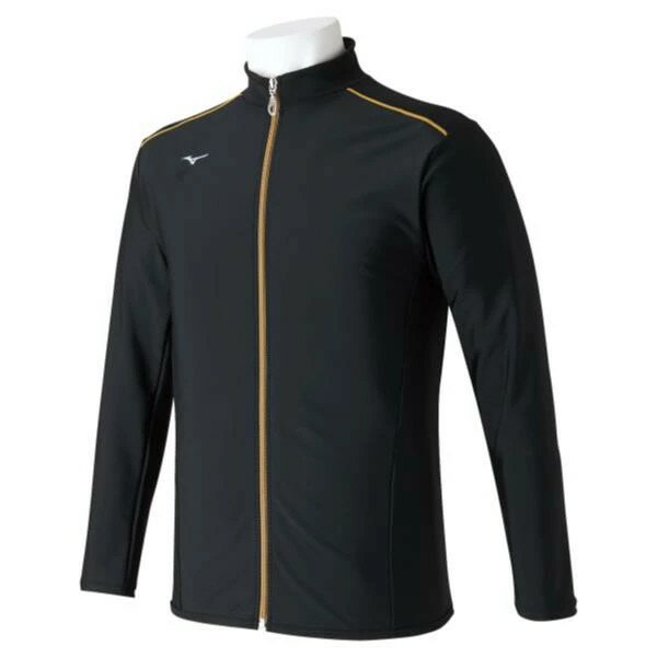 ミズノ (MIZUNO) 水泳 フィットネス用水着 ラッシュガード 長袖 メンズ (25aw) ブラック×ゴールド M-2XL N2JCA61095 返品交換不可【SALE】