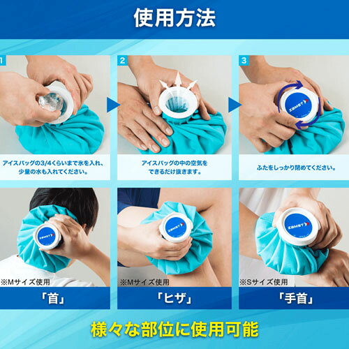 ザムスト (zamst) 野球 アイシング 氷のう アイスバッグ 氷嚢 ブルー L 直径約26cm...