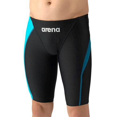 【ネコポス対応可】アリーナ (arena) 水泳 競泳水着 WA承認 アクアレーシング レーシングスパッツ ハーフレッグ メンズ (26ss) ブラックxブルー S-L AS6SRC58M-BKBL【返品交換不可】(4.0)