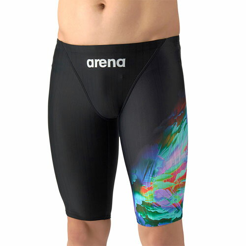 Competitive Swimsuits - 【500円クーポン発行中】 【ネコポス対応可】アリーナ (arena) 水泳 競泳水着 WA承認 アクアレーシング レーシングスパッツ ハーフレッグ メンズ (26ss) ブラックxブルー M-L AS6SRC72M-BKBL【返品交換不可】