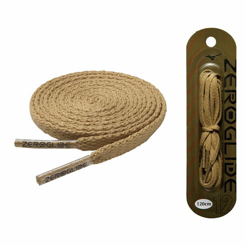 ミズノ (MIZUNO) サッカー 靴ひも ZERO GLIDE ゼログライド シューレース 平型 幅4mm 紐 靴紐 ほどけにくい (21ss) ゴールド P1GZ202112