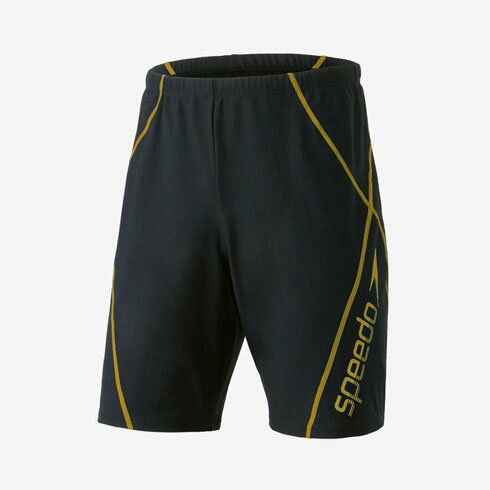 スピード (speedo) 水泳 プール メンズ フィットネス用水着 ビッグライナールーズジャマー ブラック×ゴールド SF62360-GD 箱なし 返品交換不可