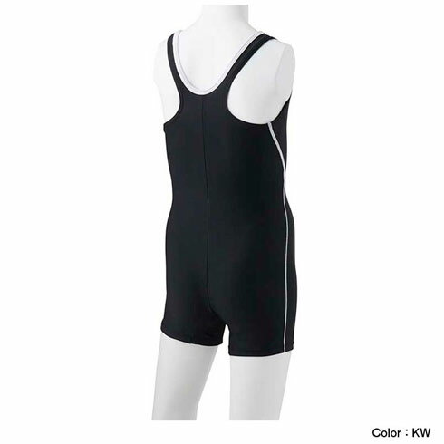 スピード (speedo) ガールズ練習水着 ロデースパッツスーツ ジュニア ガールズ スクール水着 オールインワン UVカット ブラック×ホワイト SFG12015-KW 箱なし 返品交換不可 2