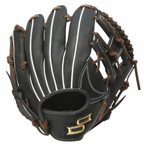 エスエスケイ (SSK) 少年野球 軟式グローブ プロエッジアドバンスド Bタイプ ジュニア オールラウンド (24ss) ブラック×ブラウン サイズS AJB224-9040