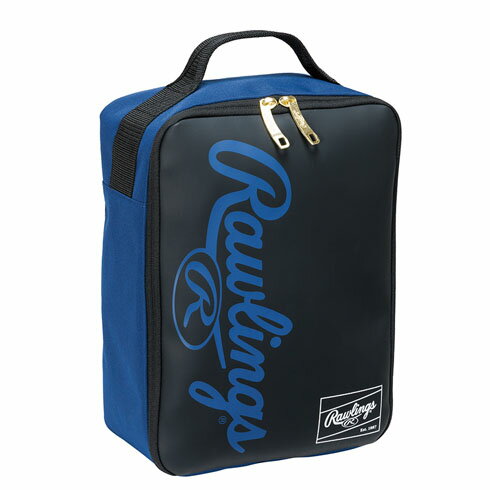 ローリングス (Rawlings) 野球 シューズケース スパイク 収納 鞄 (24ss) ブラック×ブルー ESC14S01-BBLUE