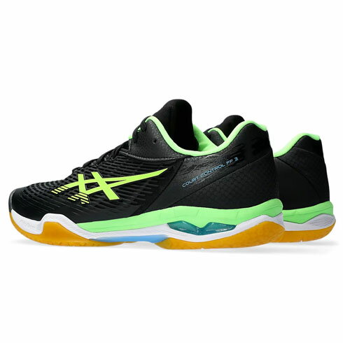 【取り寄せ】ASICS アシックス バドミントンシューズ COURT CONTROL FF 3 メンズ (24ss) BLACK/LIME BURST スタンダードラスト 1071A087-001 2