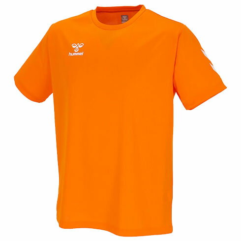 ヒュンメル (hummel) ハンドボール ウエア ドライTシャツ 半袖Tシャツ プラシャツ (24ss) ブライトオレンジ HAY2133-361 1